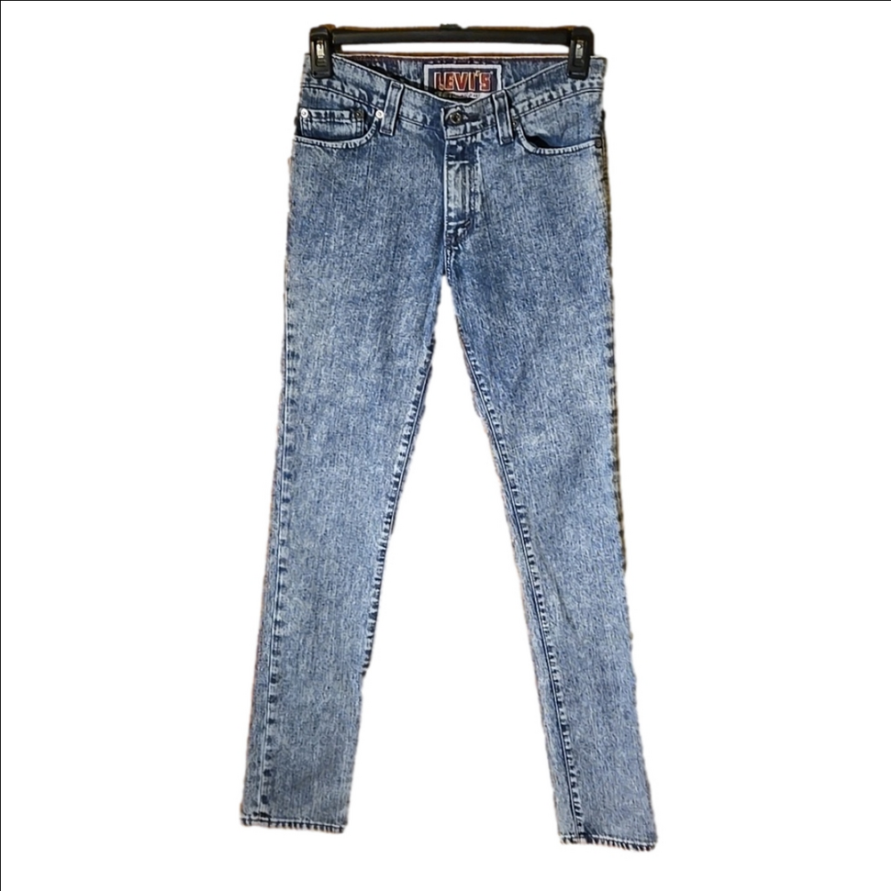 Levi's 510 Acid Wash Blue Jeans 2007 Super Skinny Unisex size 31Wx32L